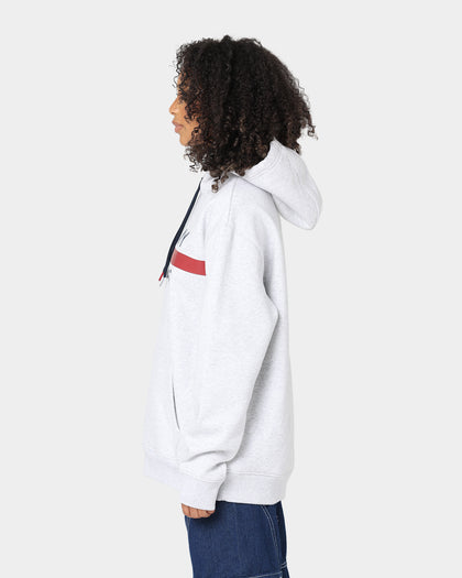 Tommy Jeans Reflective Flag Hoodie Silver Grey Heather