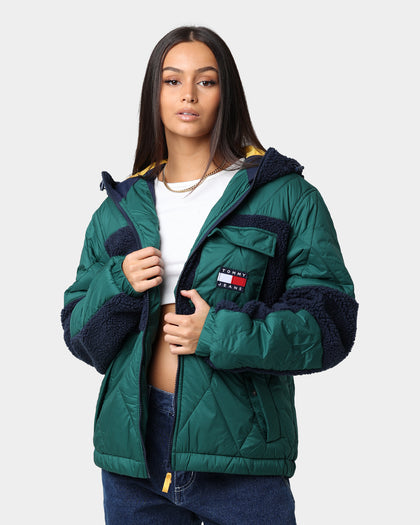 Tommy Jeans TJM Sherpa Quilt Mix Jacket Rural Green