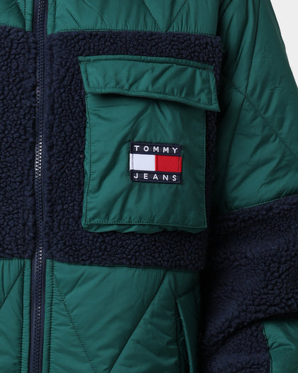 Tommy Jeans TJM Sherpa Quilt Mix Jacket Rural Green