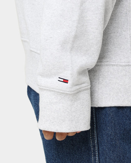 Tommy Jeans Straight Logo Hoodie Silver Grey Heather