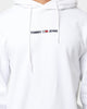 Tommy Jeans Straight Logo Hoodie White