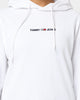 Tommy Jeans Straight Logo Hoodie White