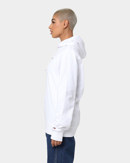 Tommy Jeans Straight Logo Hoodie White