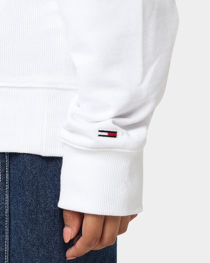 Tommy Jeans Straight Logo Hoodie White