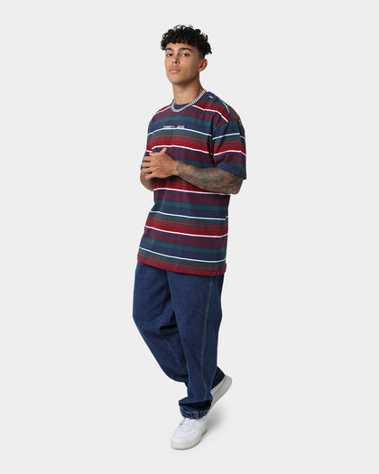 Tommy Jeans TJM Stripe Linear Logo T-Shirt Twilight Navy