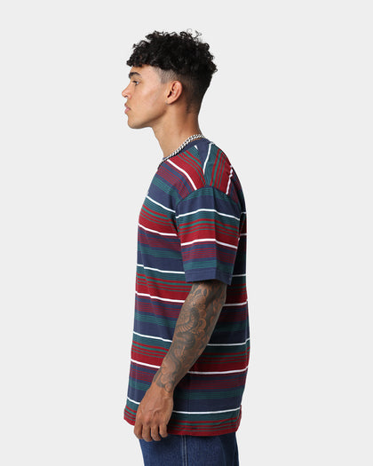 Tommy Jeans TJM Stripe Linear Logo T-Shirt Twilight Navy