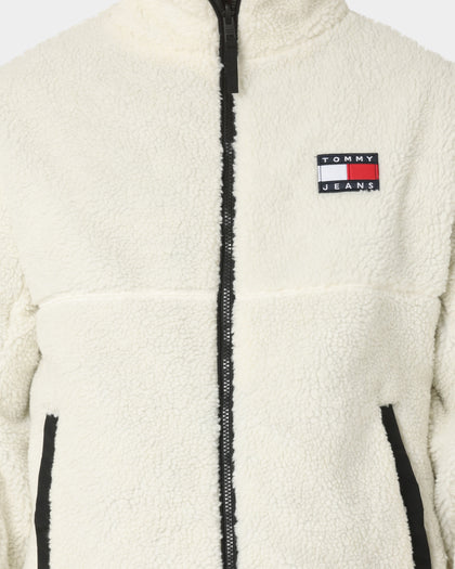 Tommy Jeans Reversible Sherpa Jacket Black