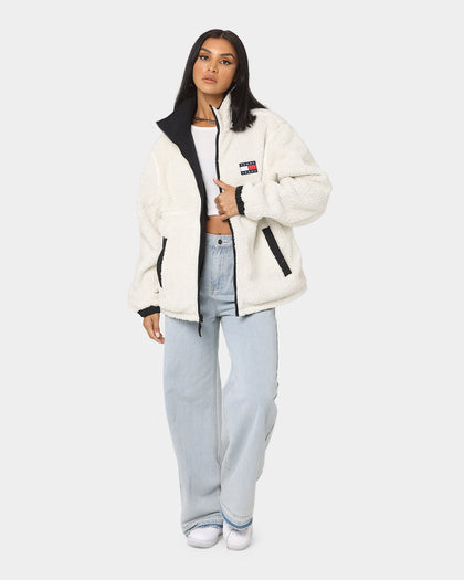 Tommy Jeans Reversible Sherpa Jacket Black