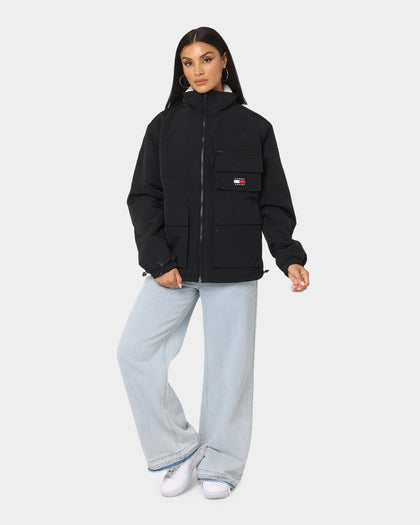 Tommy Jeans Reversible Sherpa Jacket Black