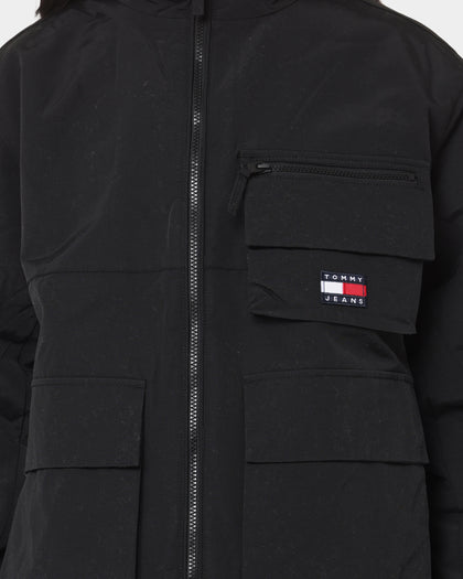 Tommy Jeans Reversible Sherpa Jacket Black