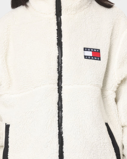 Tommy Jeans Reversible Sherpa Jacket Black