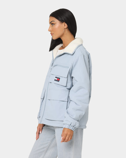 Tommy Jeans Reversible Sherpa Jacket Cloudy