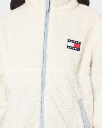 Tommy Jeans Reversible Sherpa Jacket Cloudy