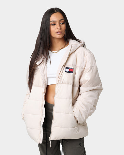 Tommy Jeans Tonal Light Puffer Jacket Smooth Stone