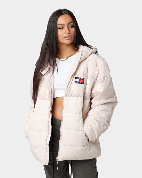 Tommy Jeans Tonal Light Puffer Jacket Smooth Stone