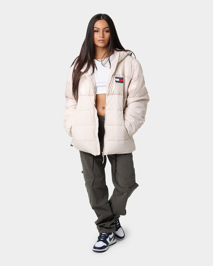 Tommy Jeans Tonal Light Puffer Jacket Smooth Stone