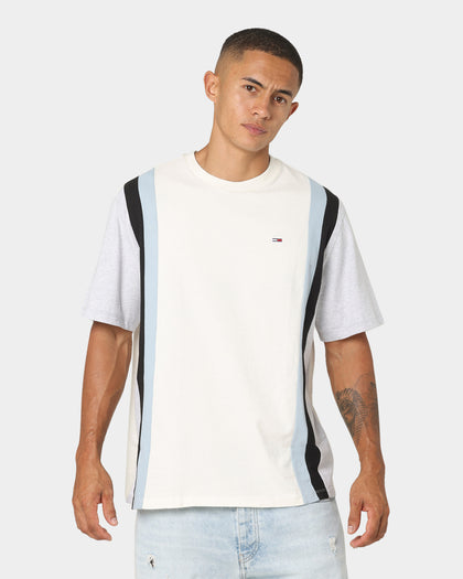 Tommy Jeans Vertical Cut And Sew T-Shirt Ivory
