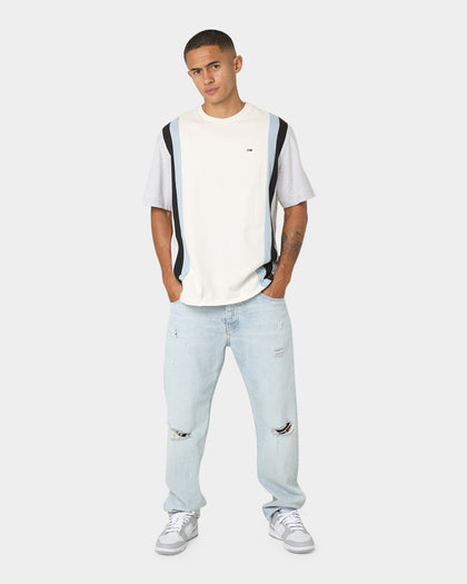 Tommy Jeans Vertical Cut And Sew T-Shirt Ivory