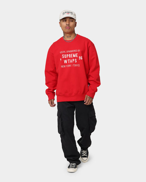Supreme X WTAPS Crewneck Red