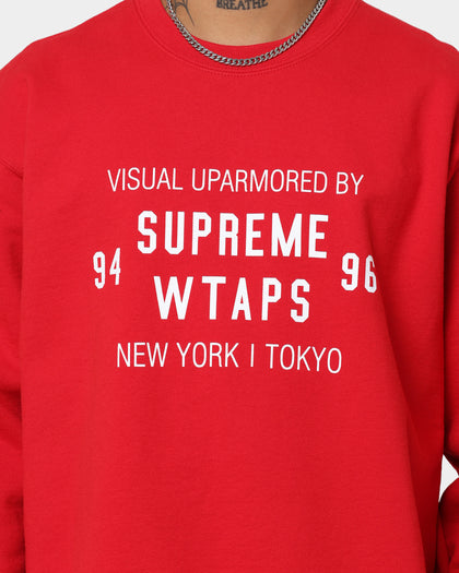 Supreme X WTAPS Crewneck Red