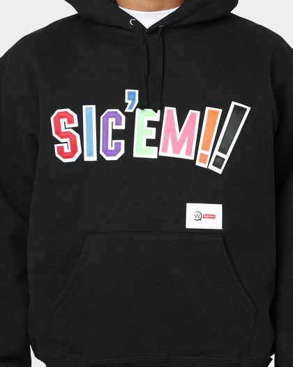Supreme X WTAPS Sic Em Hoodie Black