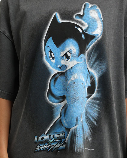 Loiter Loiter X Astro Boy Astro Vintage T-Shirt Charcoal