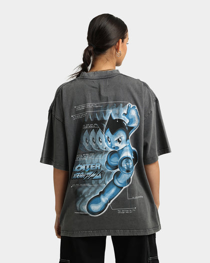 Loiter Loiter X Astro Boy Astro Vintage T-Shirt Charcoal