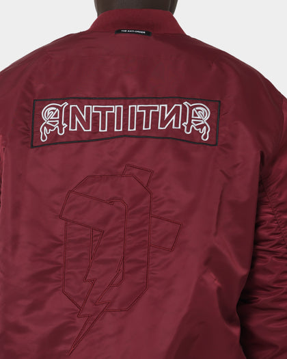 The Anti Order Oblivion Bomber Jacket Dark Burgundy