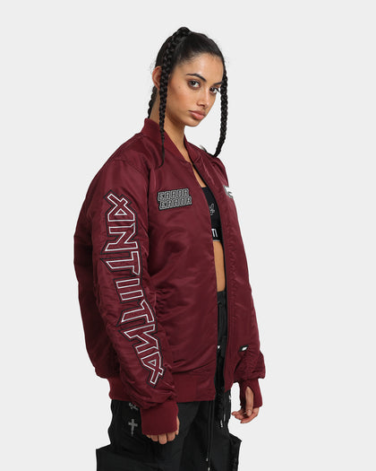 The Anti Order Oblivion Bomber Jacket Dark Burgundy