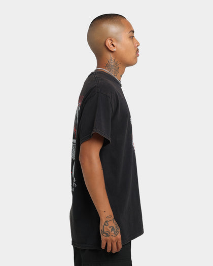 Rats Get Fat Sinner Not Saints Vintage T-Shirt Black Wash