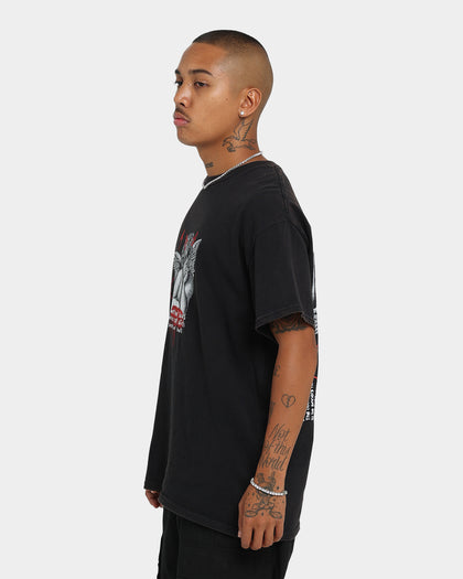 Rats Get Fat Sinner Not Saints Vintage T-Shirt Black Wash