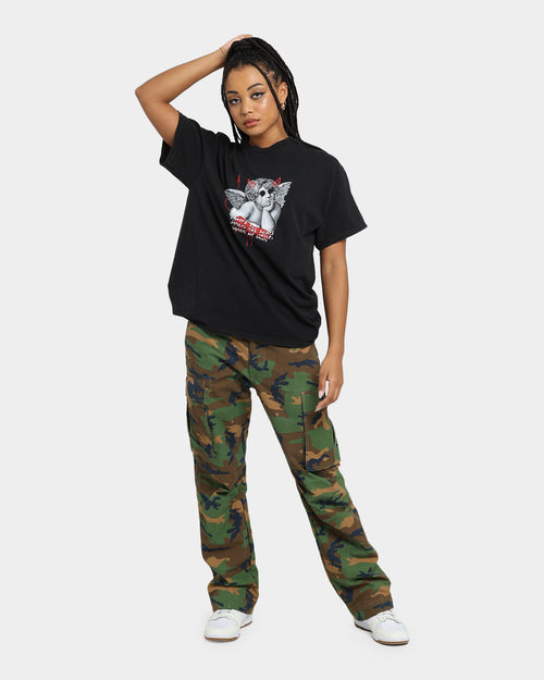 Rats Get Fat Sinner Not Saints Vintage T-Shirt Black Wash