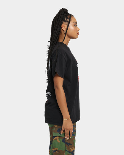 Rats Get Fat Sinner Not Saints Vintage T-Shirt Black Wash