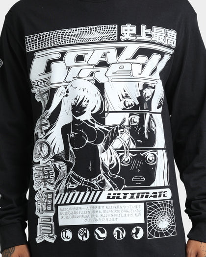 Goat Crew Anime Long Sleeve T-Shirt Black