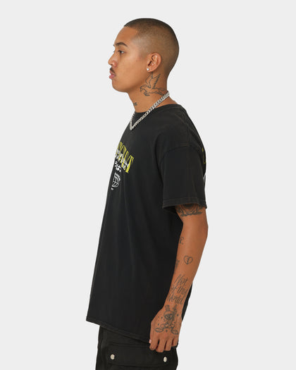 Rats Get Fat By Your Side Vintage T-Shirt Black Wash