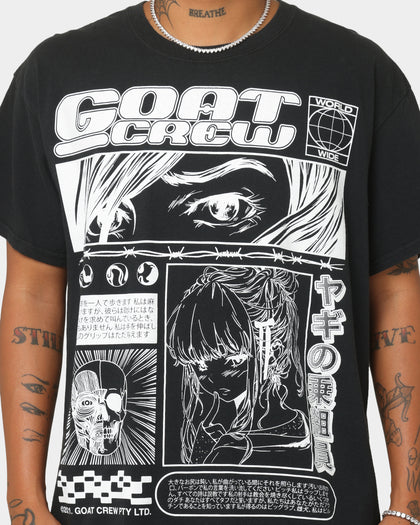 Goat Crew Harajuku Vintage T-Shirt Black Wash