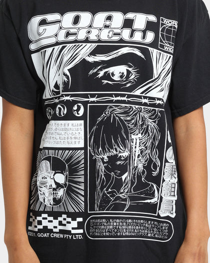 Goat Crew Harajuku Vintage T-Shirt Black Wash