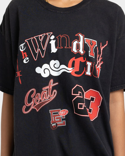 Goat Crew Windy City Vintage T-Shirt Black Wash