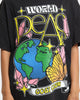 Goat Crew World Peace Vintage T-Shirt Black Wash
