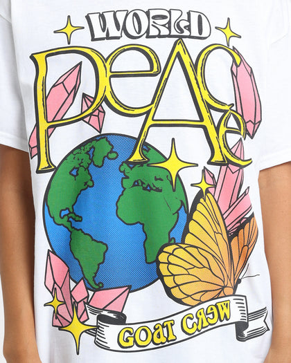 Goat Crew World Peace T-Shirt White