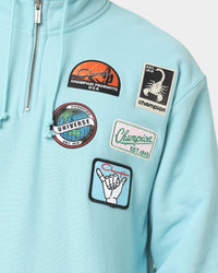 Champion Reverse Weave Destination Quarter Zip Long Sleeve Amazing Aqua