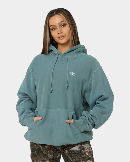 Champion Reverse Weave Garm Dye Hoodie Aqua Tonic