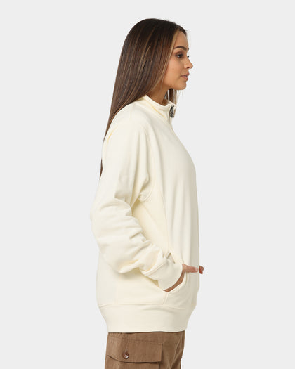 Champion Reverse Weave Terry Quarter Zip Sweater Chalk White