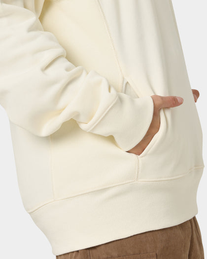 Champion Reverse Weave Terry Quarter Zip Sweater Chalk White
