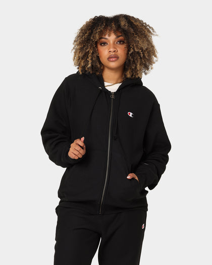 Champion Reverse Weave Full Zip Hoodie Black