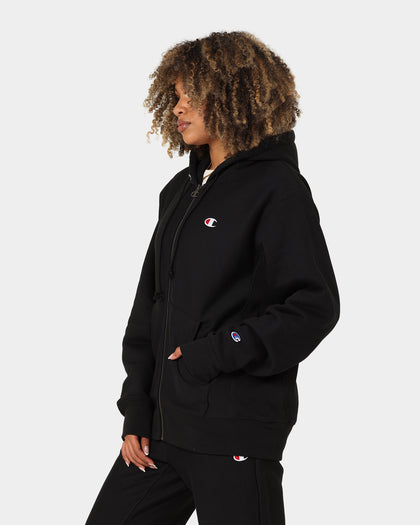 Champion Reverse Weave Full Zip Hoodie Black