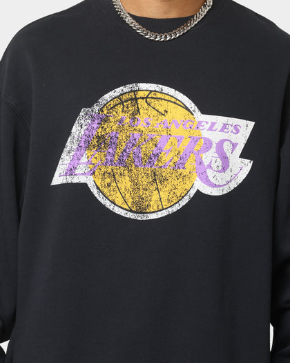Mitchell & Ness Los Angeles Lakers Vintage HWC Big LG Crewneck Faded Black