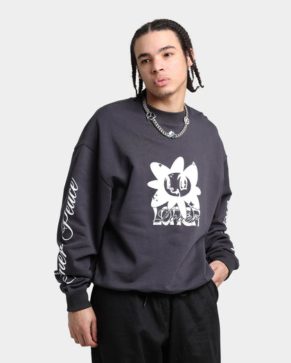 Loiter Utopia Fleur Crewneck Charcoal