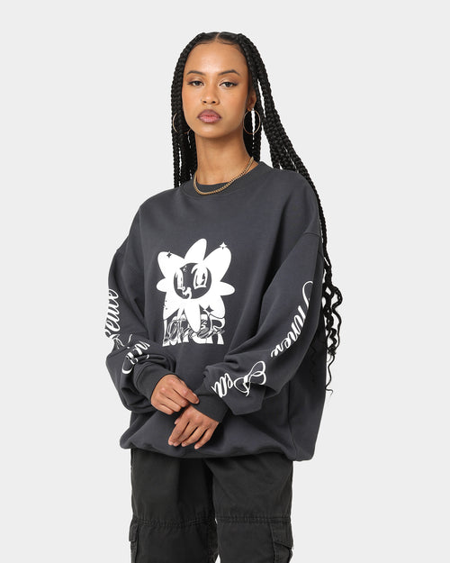 Loiter Utopia Fleur Crewneck Charcoal