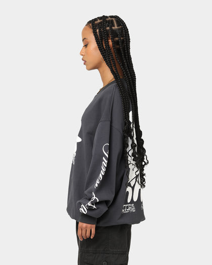 Loiter Utopia Fleur Crewneck Charcoal